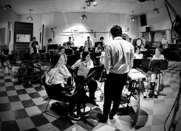 Image of student band playing instruments.