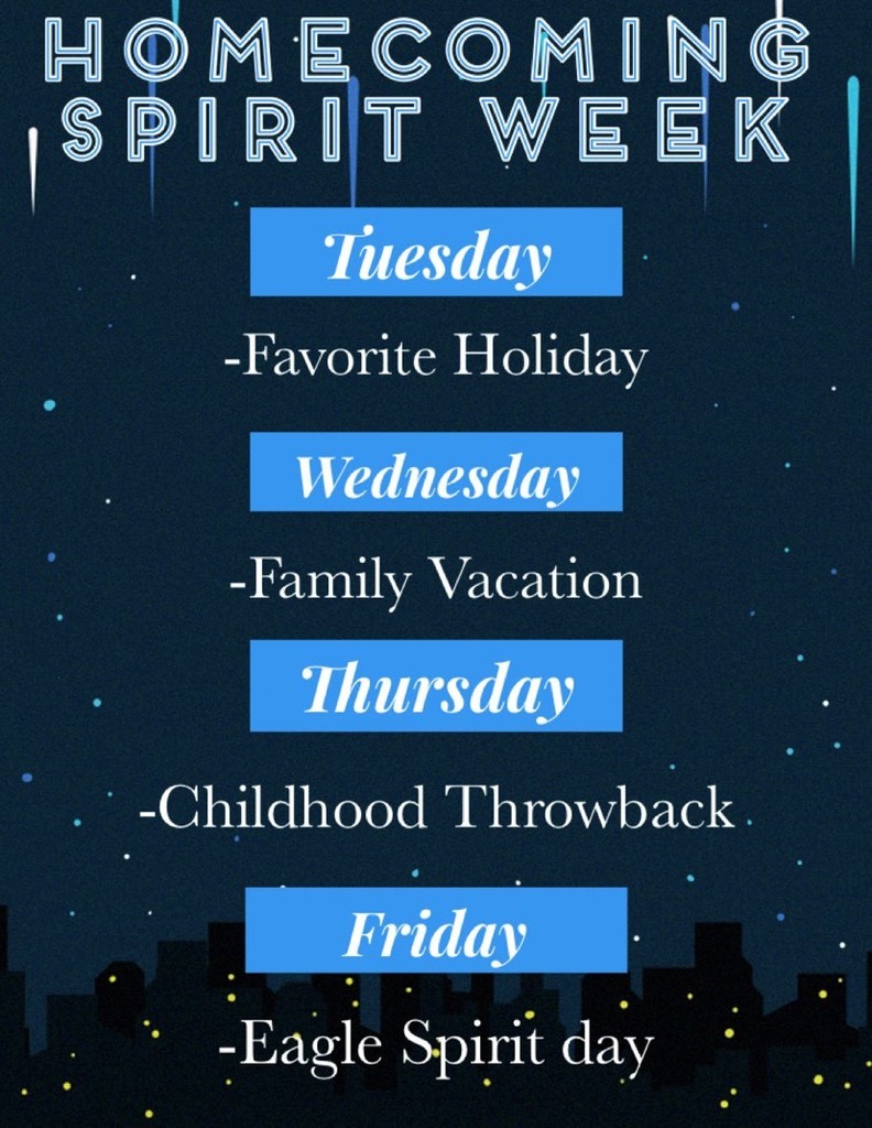 Homecoming Spirit Week Themes